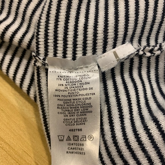 LOFT Striped Sweater with Flutter Cuffs - Picture 4 of 5